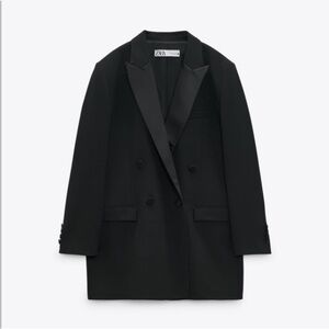 L. ZARA TONAL DOUBLE-BREASTED BLAZER